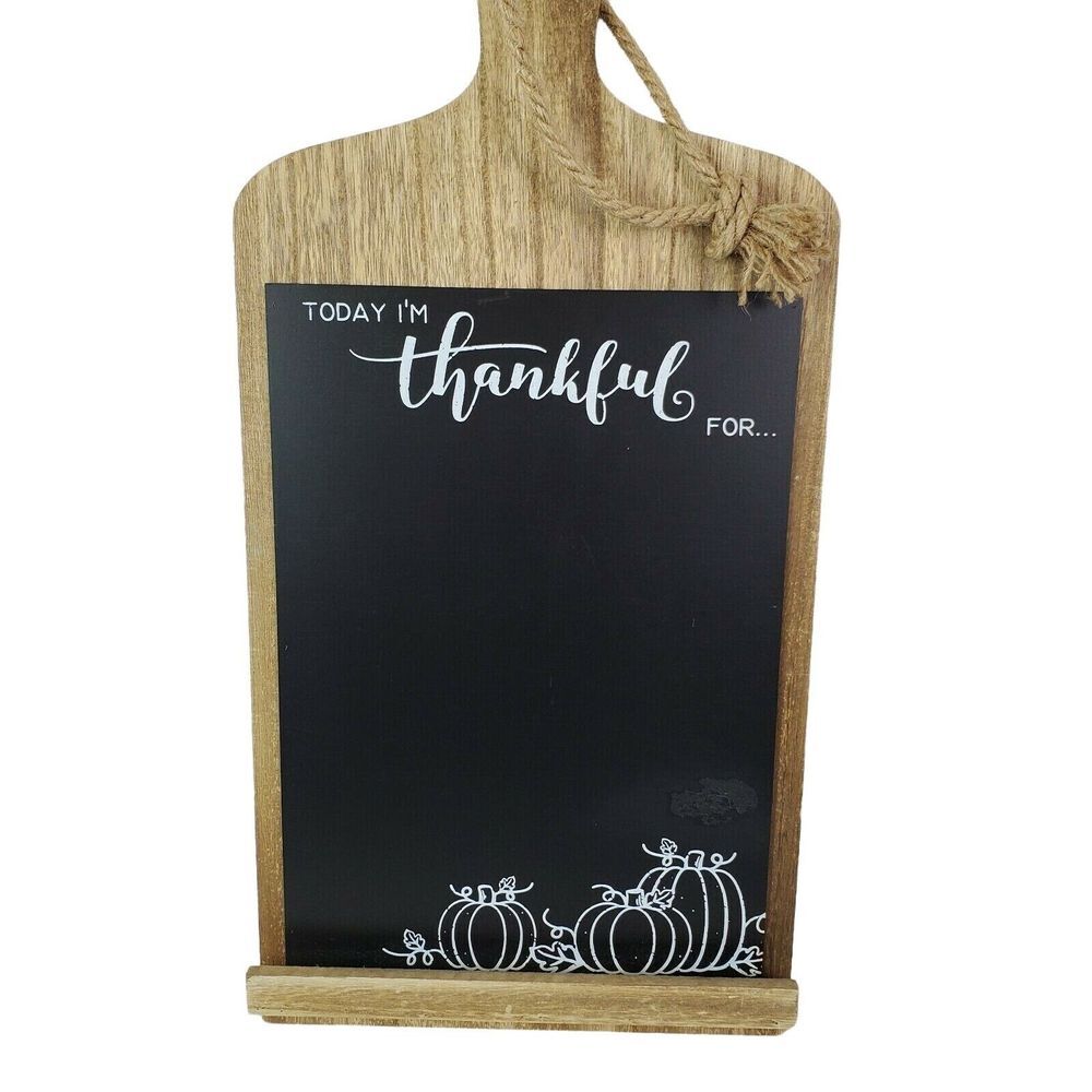 I'm Thankful For Pumpkins Fall Hanging Chalkboard Sign Holiday Decor